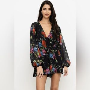 Yumi Kim Naomi Romper in ‘It’s Magic Black’ Medium